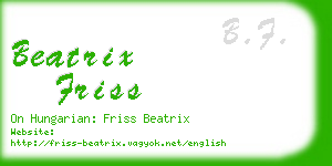 beatrix friss business card